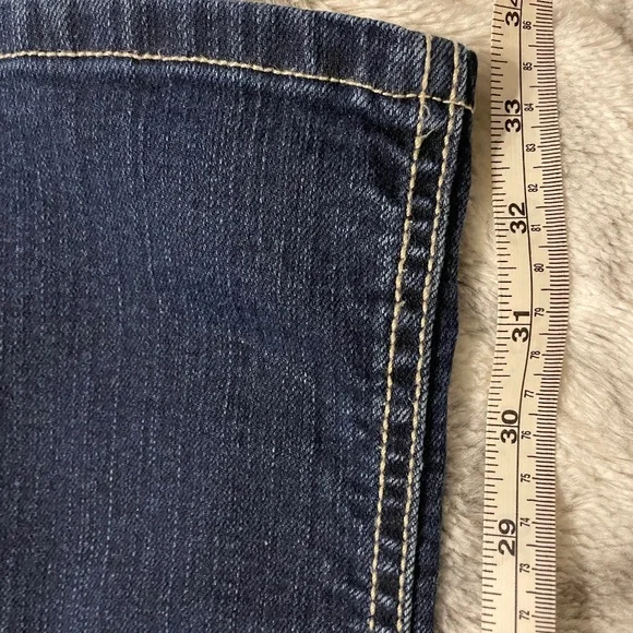 VINTAGE WRANGLER JEANS ,RED STITCHING, S3/4 x34 - Picture 5 of 12